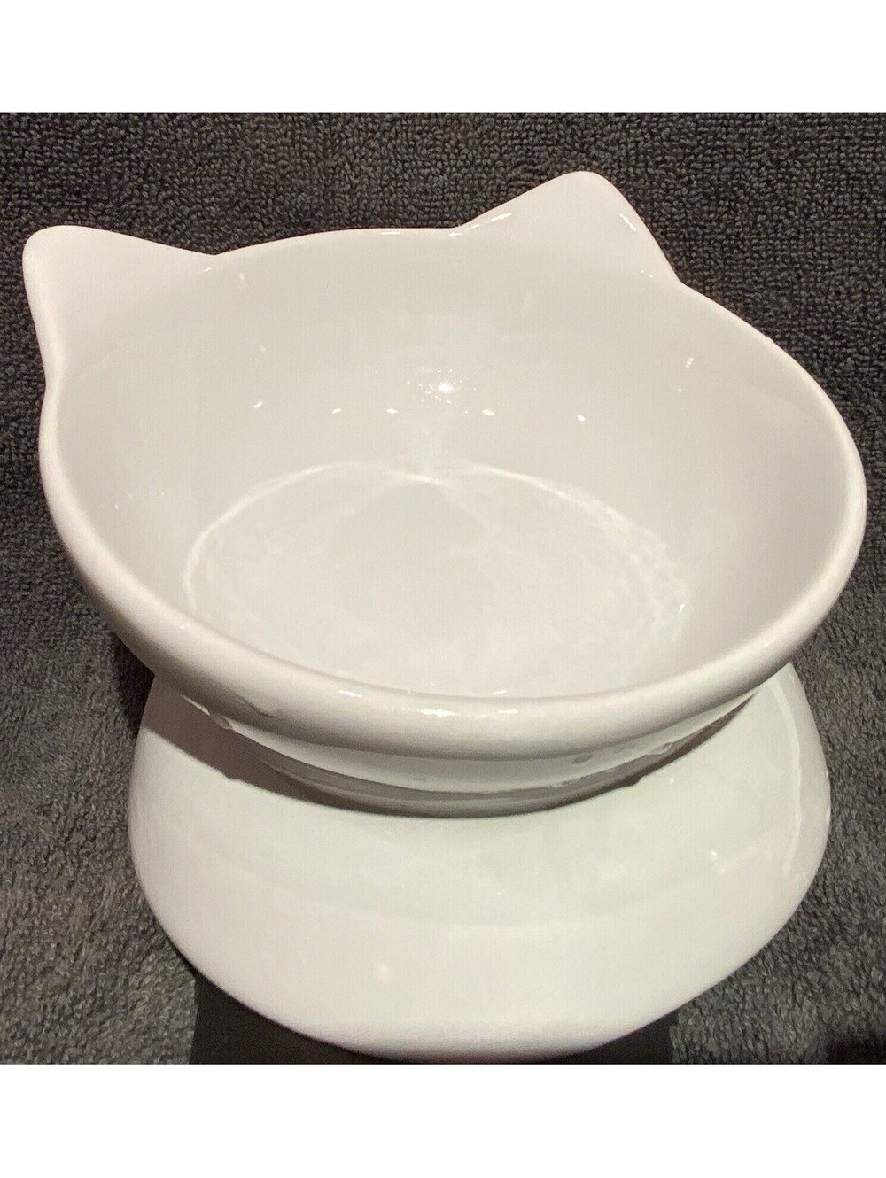 Park Life Unique Elevated 5”W x 3.75”H Tilted 1-Cup Cat Bowl for Food or Water